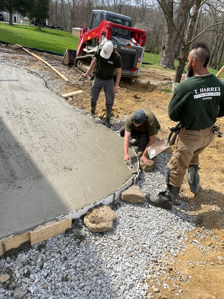 pouring a cement/concrete driveway
